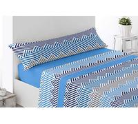 Miracle Home - Set di lenzuola Lucena 135 x 200 blu