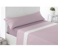 Miracle Home. Set di lenzuola Mantini. Set da 3 pezzi, lenzuolo con angoli regolabili, piano di lavoro e federa. Anti-peeling. 50% cotone/50% microfibra spazzolata. Rosa. 135 x 200. Letto da 135
