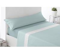 Miracle Home. Set di lenzuola Mantini. Set da 3 pezzi, lenzuolo con angoli regolabili, piano di lavoro e federa. Anti-peeling. 50% cotone/50% microfibra spazzolata. blu. 90 x 200. Letto 90