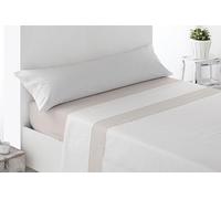 Miracle Home. Set di lenzuola Turcia. Set di 4 pezzi, lenzuolo con angoli regolabili, sopra e 2 federe. Anti-peeling. 50% cotone/50% microfibra spazzolata. Beige. 180 x 200. Letto da 180