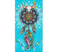 Miracle Home. Telo mare in microfibra Atrapa sueño, 100% Poliestere, 75 X 145 Cm. Azul. 11806