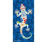 Miracle Home. Telo mare in microfibra Lagartija, 100% Poliestere, Multicolor, 75 X 145 Cm. 11752