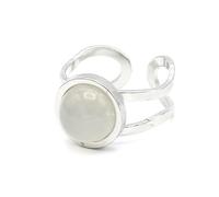Miracles Minéraux | Anello regolabile in acciaio inossidabile e pietra naturale, Pietra naturale, Pietra naturale