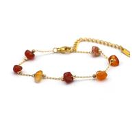 Miracles Minéraux Bracciale in pietra naturale e acciaio inossidabile placcato in oro | Realizzato a mano in Francia | sublima il polso nella vita quotidiana, resistente all'acqua, durata e lucentezza
