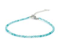 Miracles Minéraux Bracciale rotondo sfaccettato 2 m, pietra naturale, creazione artigianale francese, più di 50 scelte