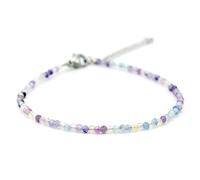 Miracles Minéraux Bracciale rotondo sfaccettato 2 m, pietra naturale, creazione artigianale francese, più di 50 scelte, 17 centimeters, Acciaio inossidabile, pietra