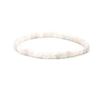 Miracles Minéraux Braccialetto di perline rotonde da 4 mm, con pietra naturale fine e discreta, artigianato francese oltre 60 scelte
