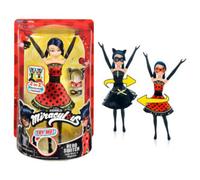 Miraculous bambola ladybug trasformazione 2 in 1 - lady noire e bugnoire - +3 anni