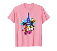 Miraculous Collection Ladybug And Cat Noir True Colors Maglietta, Uomo, Rosa, XL