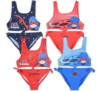 Miraculous Ladybug - Bambina - Costume da Bagno Bikini 2 Pezzi Mare Piscina - Licenza Ufficiale [1928 Blu - 4 Anni]