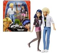 BANDAI - Miraculous Ladybug - Confezione 2 Bambole Marinette e Adrien - Crush Pack - Action Figures Miraculous 26 cm - Personaggi Bambini Marinette Adrien - Giocattolo Bambini 4+ - P50377
