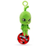 Miraculous Ladybug - Kwami Lifesize Wayzz, Tartaruga di peluche da 12,7 cm con clip per bambini, giocattolo di peluche collezionabile super morbido con occhi con punti di glitter e portachiavi per