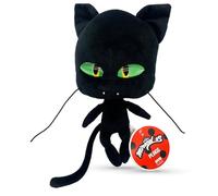 Miraculous Ladybug Kwami Mon Ami Plagg, 24 cm Cat Plush Toys for Kids, Super Soft Stuffed Toy with Resin Eyes, High Glitter and Gloss, Detailed Stitching Finishes (Wyncor)