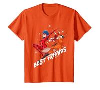 Miraculous - Ladybug Rena Rouge Best Friends Maglietta, Bambini, Arancio, 4 Anni