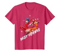 Miraculous - Ladybug Rena Rouge Best Friends Maglietta, Bambini, Rosso mélange, 12 Anni