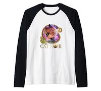 Miraculous Ladybug The Movie Cat Noir Badge Gold Maglia con Maniche Raglan