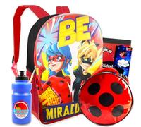 Miraculous Ladybug Zaino e Lunch Box Scuola Set - Pacchetto con 40,6 cm Miracolosa Coccinella Zaino, Borsa termica per il pranzo, Bottiglia d'acqua e altro (Miracolosa Coccinella Forniture per la Scuola), Miracolosa Coccinella, Miracolosa Zaino per la Coccinella Miracolosa Borsa per il Pranzo, Forniture scolastiche Miracolose Coccinella, miraculous ladybug backpack, Miracolosa Coccinella Borsa per il pranzo Miracolosa Coccinella