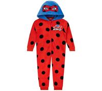 Miraculous Pigiama Bambina, Pigiama Ragazza Ladybug, Tuta Intera Pile, Pigiami Interi Bambine, Rosso 5-6 Anni