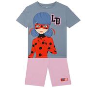 Miraculous T Shirt Bambina e Pantaloncini Ragazza, Completo 2 Pezzi Ladybug con Dettaglio Glitter, Abbigliamento Bambina Estivo 8-9 Anni