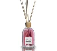 MIRAFLORES ORIGINAL Diffusore di Essenze e Profumi per Ambiente Cécile al Muschio Rosa 100 ml - con 9 Bastoncini di bambù - Fragranze e Oli Essenziali Naturali - Profumo Intenso e Duraturo