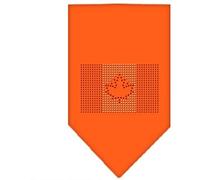 Mirage - Bandana, motivo bandiera canadese con strass, misura piccola, colore: Arancione