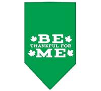 Mirage Be Thankful for Me - Bandana per cani con stampa serigrafica, grande, colore: Verde smeraldo