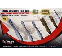 Mirage Hobby 848401 - 1:48 German WWI & Polacco WWII Bombs Max Set