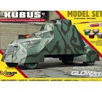 Mirage Kubus Warschau1944 Set + Colore Pennello Colla 1:3 5 Kit Auto Blindata
