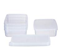 MiraHome Contenitori per congelatore, 4 x 2 l, rettangolari, trasparenti, trasparenti, per Mealprep e organizzazione, Austrian Quality