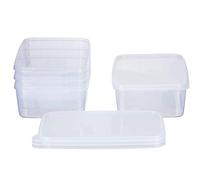 MiraHome Contenitori per congelatore 4 x 3 l, rettangolari trasparenti, con coperchio, ermetici, contenitori trasparenti per alimenti e organizzazione - Austrian Quality