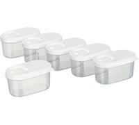 MiraHome Contenitori per spezie Contenitori per alimenti Barattoli Qualità austriaca (Bianco, 0,14l (6 Pz))