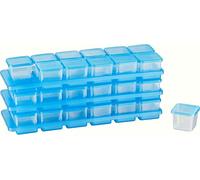 MiraHome Mini-contenitore da congelatore rettangolare 3.5x3.5x3.3 cm con un supporto ciascuno (0,03l (36 Pz) e supporto (3 Pz))