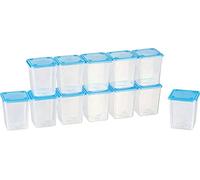 MiraHome Mini-contenitore da freezer rettangolare 6,5x6,5x8 cm set (0,25l (12 Pz))