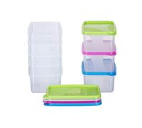 MiraHome - Set di 8 contenitori salvafreschezza per congelatore, 0,75 l, rettangolare, altezza 15 x 10 x 7 cm, colori Austrian