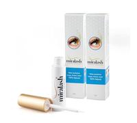 Miralash Siero Ciglia 3 ml - Confezione da 2 - Siero Ciglia Allungante - Trattamento Rinforzante per Ciglia Lunghe, Folte e Forti - Lash Serum con Ginseng - per 2 mesi - Dermatologicamente Testato