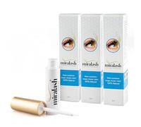 Miralash Siero Ciglia Allungante 3 ml - Confezione da 3 - Lash serum con Ginseng - Siero Crescita Naturale per Ciglia Più Lunghe e Spesse - Dermatologicamente Testato - un Trattamento di 3 mesi