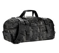 Miramrax Borsone da palestra - Borsa da viaggio per uomo e donna, borsa per allenamento militare, sport, pernottamento, basket, tattico, calcio, impermeabile e resistente agli strappi, BlackCamo, 45l,