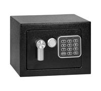 Miratic Cassaforte Elettronica in Acciaio Nera Codice Digitale Cassetta di Sicurezza con 2 Chiavi di Emergenza Alimentazione 4xAA Varie Dimensioni (piccola)