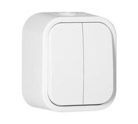 Miratic Interruttore Bipolare a Due Posizioni 2 Vie 10A 250V Interruttore da Esterno Montaggio a Parete Ambienti Umidi IP54 Ideale per Garage Lavanderia Cantina Laboratorio Bagno (bianco)