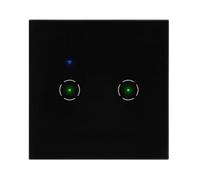 Miratic Interruttore Smart Bipolare Da Incasso Compatibile con App Tuya Smart Pulsante Wifi Interruttore Senza Fili Pannello di Vetro Retroilluminato (nero)