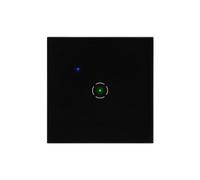 Miratic Interruttore Smart Da Incasso Compatibile con App Tuya Pulsante Wifi Senza Fili Pannello di Vetro Retroilluminato (nero)