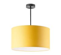 Miratic Lampada a Sospensione Corta con Sorgente Luminosa Sostituibile E27 max. 60W (non inclusa) Paralume in Tessuto (giallo senape)