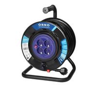 Miratic Prolunga Elettrica Avvolgibile 4 Prese Schuko Avvolgicavo Isolamento in PVC 3 x 1,5mm² Interruttore Termico di Sicurezza Otturatori di Sicurezza per Garage Cantina Uso Interno IP20 (25 metri)