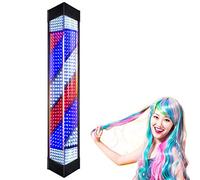MIRC 90CM / 120CM Clockwork LED Light, Stile Classico Hair Salon Barber Shop Opening Sign, Rotante Rosso Bianco e Blu LED Strip,A125*20CM