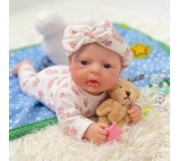 Mire & Mire Bambole Reborn 18 cm Ragazza Mini in Silicone Bambole Realistiche Neonato in Silicone Intero Corpo