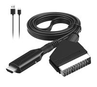 mireiar Convertitore scart da scart a HDMI tutto in uno con cavo USB HD 720/1080p HDD a connettore scart per monitor HDTV, proiettore, STB, VHS, Xbox, PS3, Sky, Blu-Ray, lettore DVD