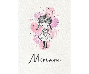 Miriam: Taccuino A5 | Nome personalizzato Miriam | Regalo di compleanno per moglie mamma sorella figlia ... | Design: piccola principessa | 120 pagine a righe, piccolo formato A5 (14.8 x 21 cm)