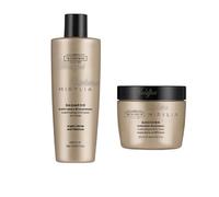 Mirilya Intense Gold kit capelli technique shampoo + maschera | sublimatore di lucentezza Argan - Canapa & Primula