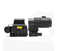 Mirino ibrido 558 e G45, cannocchiale olografico a punto rosso verde e lente d'ingrandimento G45 5X, moltiplicatore di rollover a sgancio rapido, per montaggio su guida da 20 mm (nero)