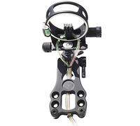 Mirino per Arco Compound 5 Perni .019" Mirino Senza Attrezzi con Staffa Staccabile Microregolabile Mirino A LED Sinistro e Destro (Nero)